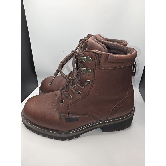 DieHard Waterproof Leather Work Boots Mens Size 8 Brown Hiking Utility Soft Toe main image 7